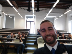 Federico con gli studenti dell'Università di Firenze